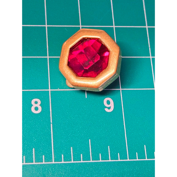 Women's Swarovski Clip Earrings Red Gold - Picture 2 of 9